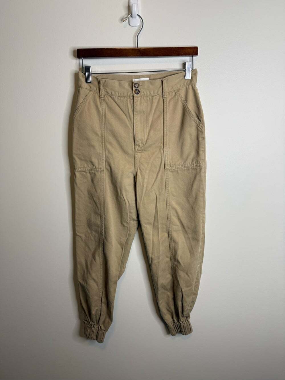 Holt Renfrew Boyish The Nico High-Waisted Utility Jogger Pants Tan Size 28